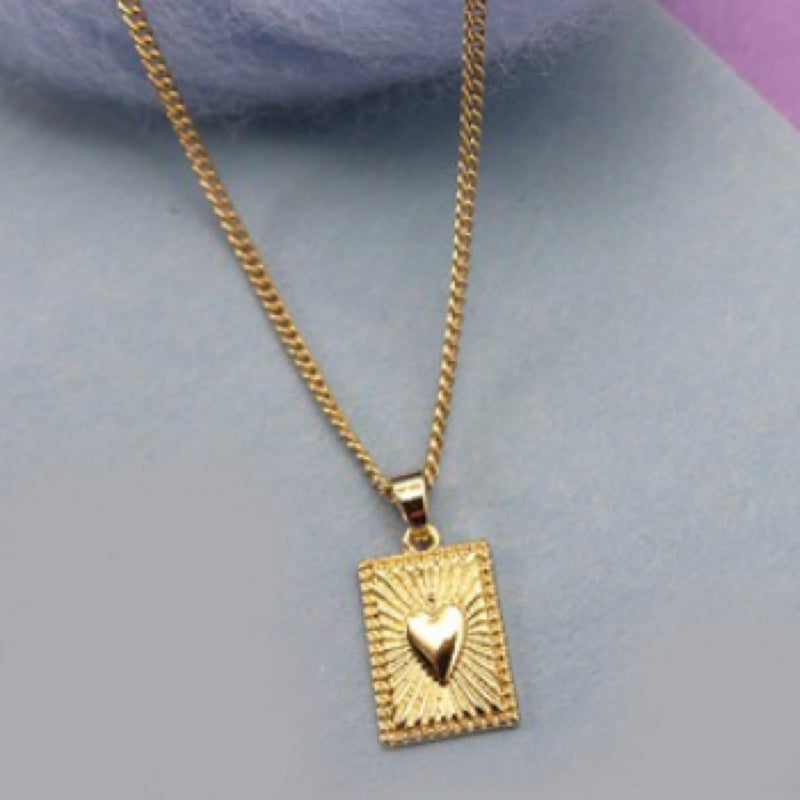 Heart On Card Necklace