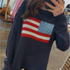 Flag Knitted Sweater Nevy