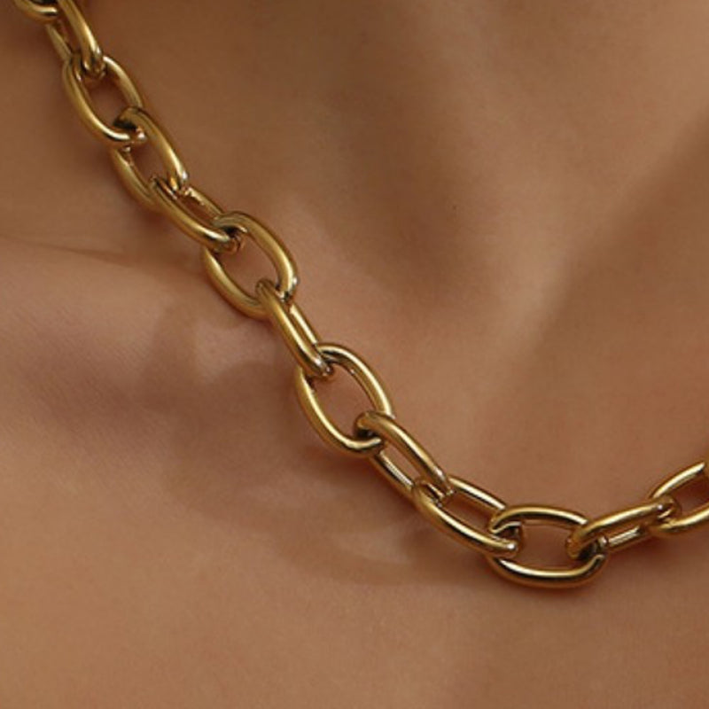 Stainless Steel Chunky Chain Necklace