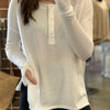 A Great Day Waffle Henley Top White