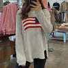 Flag Knitted Sweater Gray