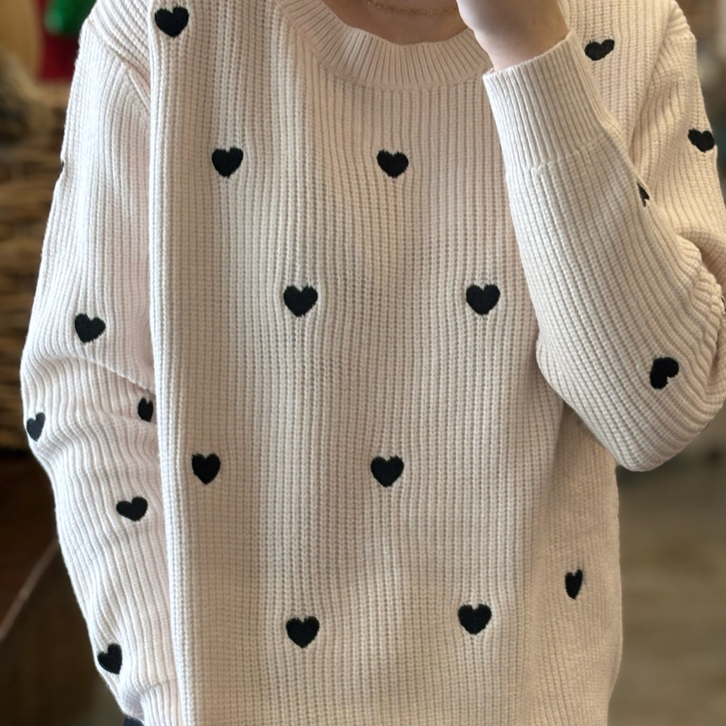 Hearts For You Confetti Sweater