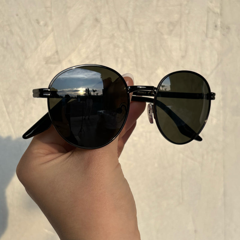 Round Fashion Sunglasses Black