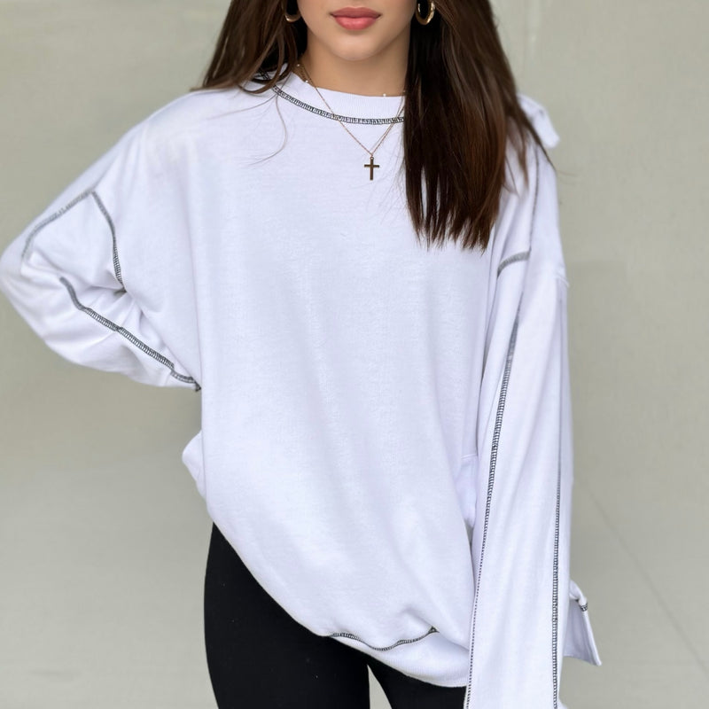 Take Two Vintage Cotton Stitch Sweatshirt With Pocket