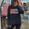 Flag Knitted Sweater Nevy