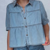 Day Downtown Tired Denim Top