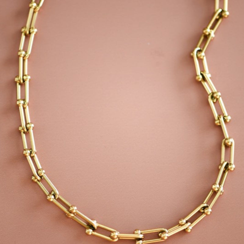 Stainless Steel Chunky Link Chain Necklace