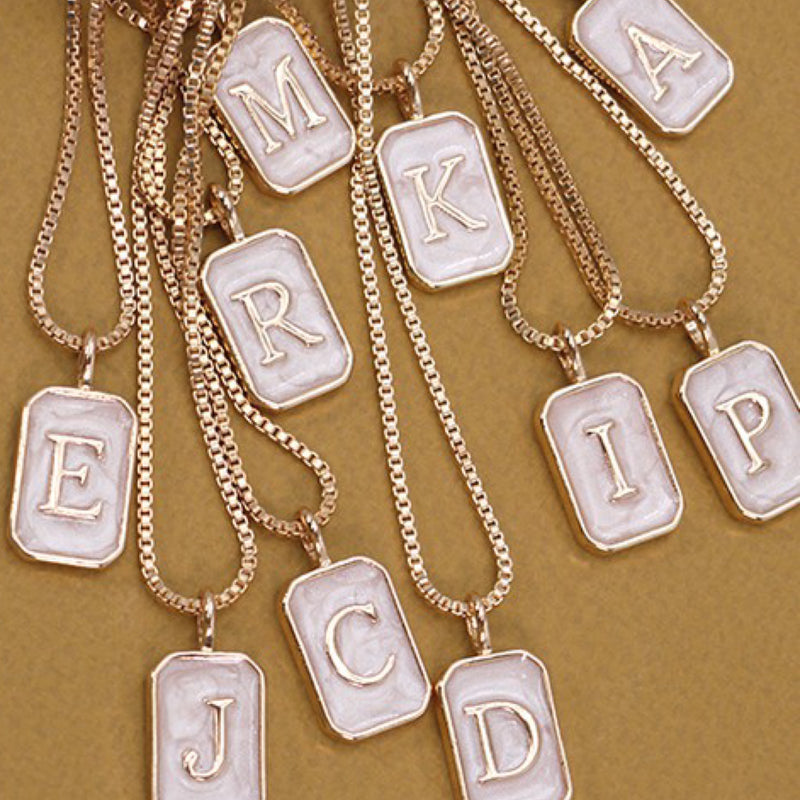 Monogram charm necklaces