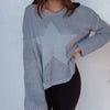 Feeling It Knit Star Sweater Blue