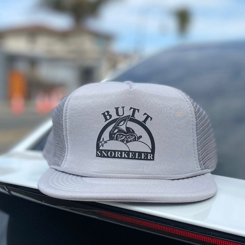 Butt Snorkeler Trucker Hat Grey