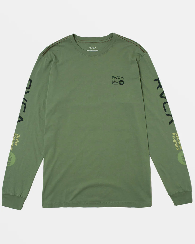 RVCA ANP LONG SLEEVE TEE JADE