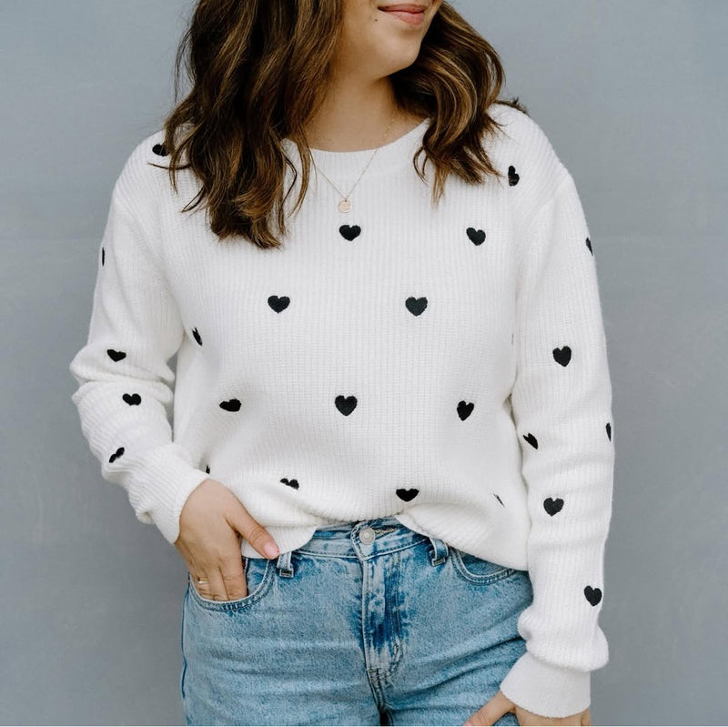 Hearts For You Confetti Sweater