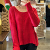 Crazy For You Cable Knit Sweater Red