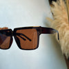 Large Trendy Square Fashion Sunglasses Black