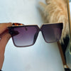 Large Trendy Square Fashion Sunglasses Tortoise