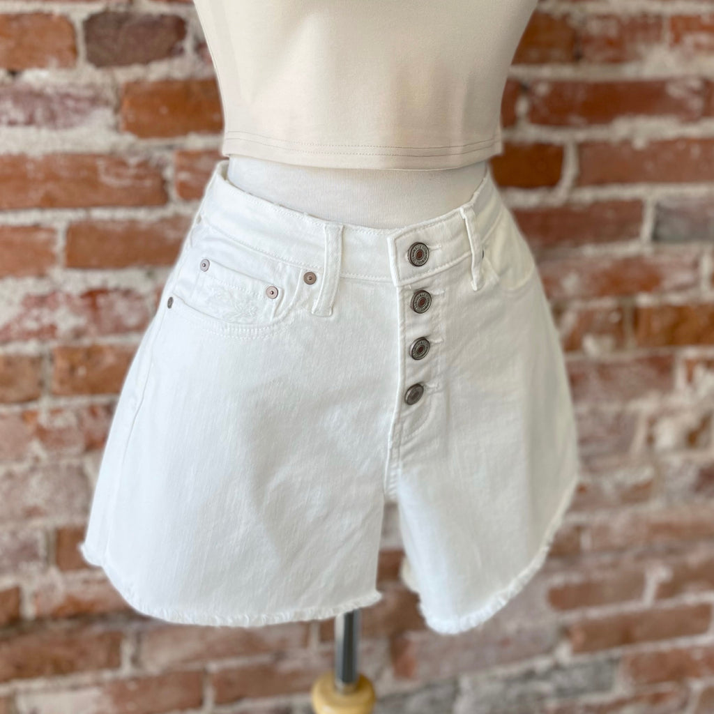 In Your Dreams White Denim Shorts