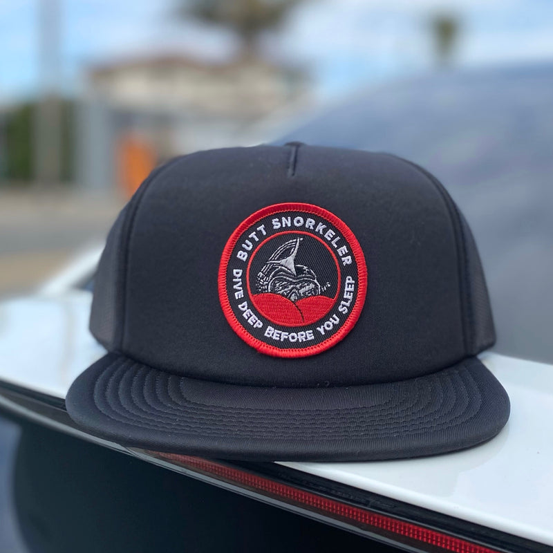 Butt Snorkeler Trucker Hat Black / Red