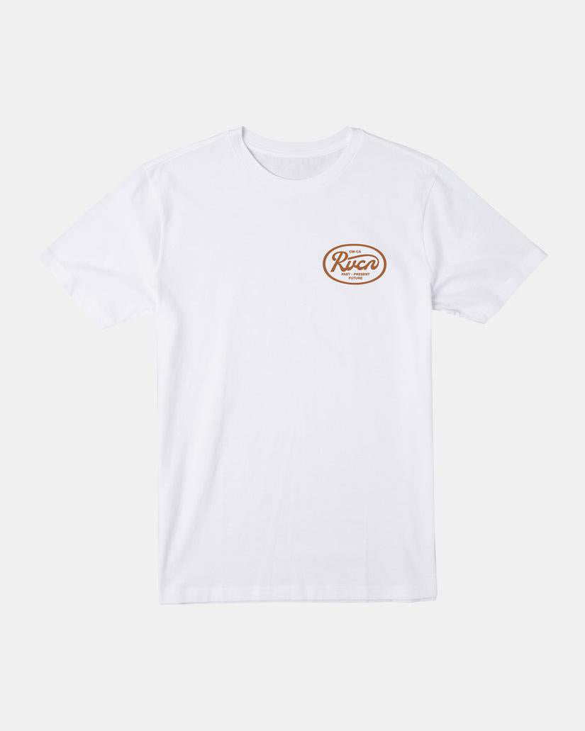 RVCA Oval Scrirt SS Wht