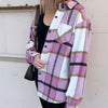 All Day Plaid Flannel Shacket With Hood Black