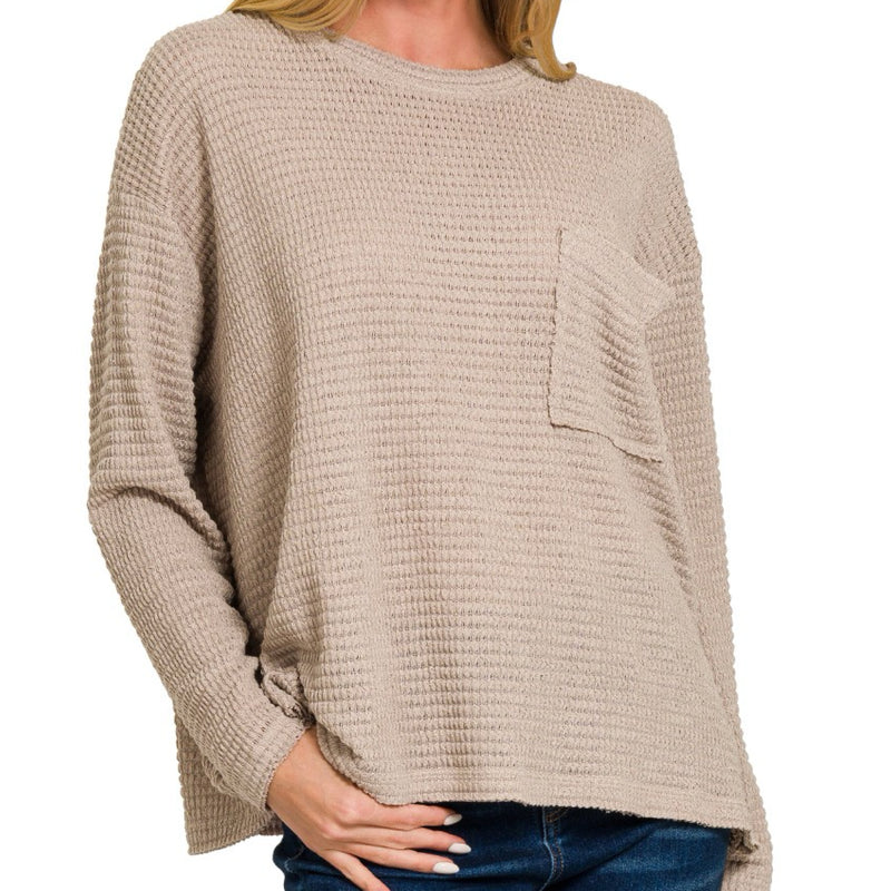 Say So Boat Neck Sweater Ash Mocha