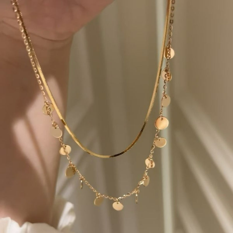 18K Disc Necklace