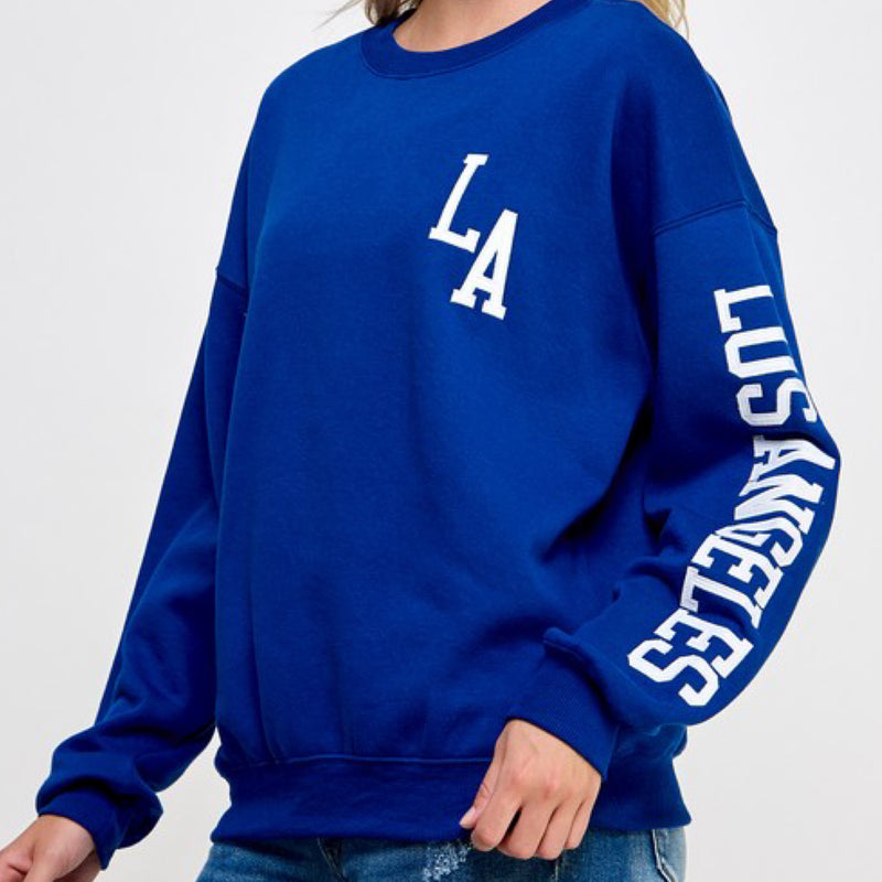 Oversized Los Angeles Patch Sweatshirt