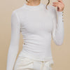 Classic Move Baby Waffle Knit Long Sleeve Top Mocha