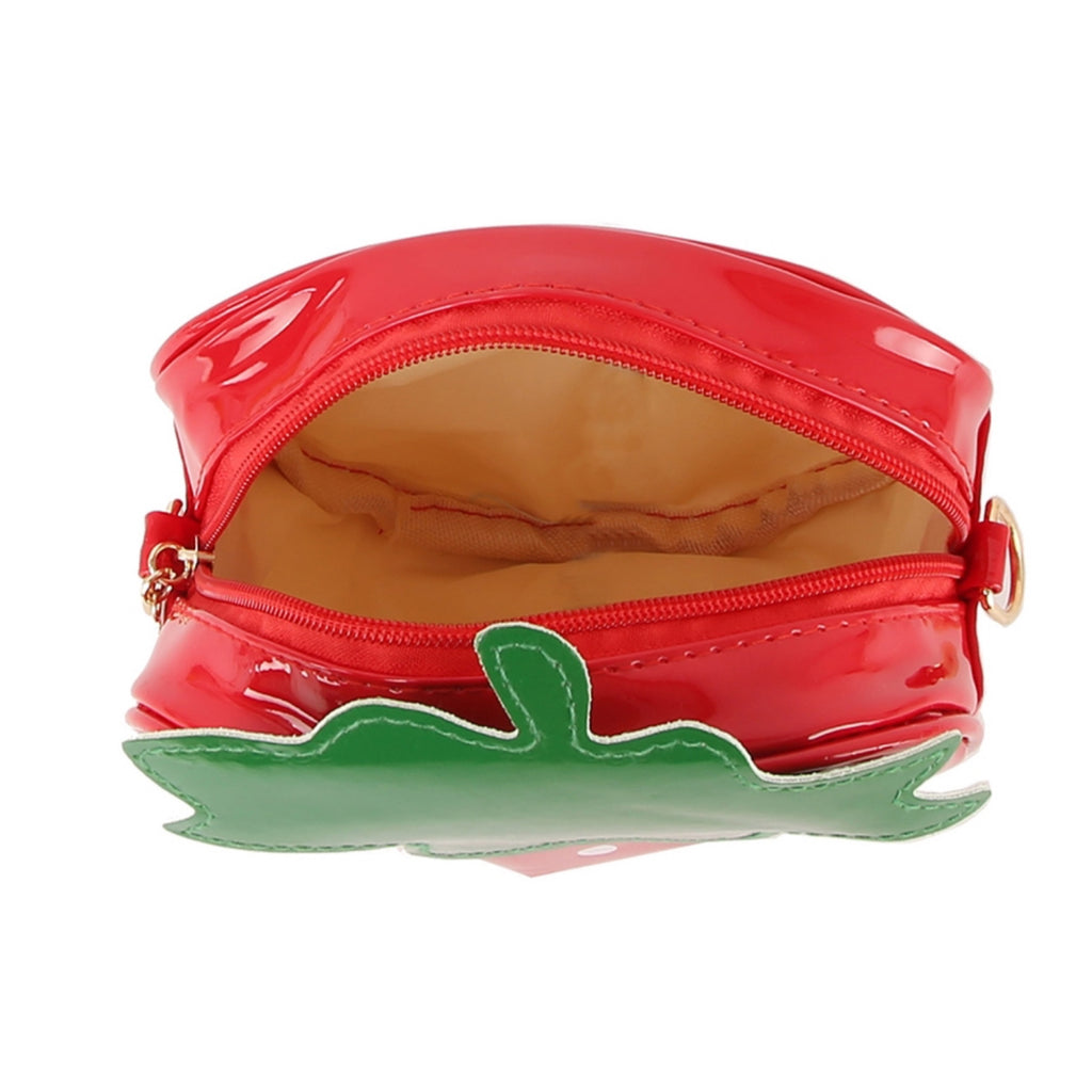 Glossy Strawberry Crossbody Bag