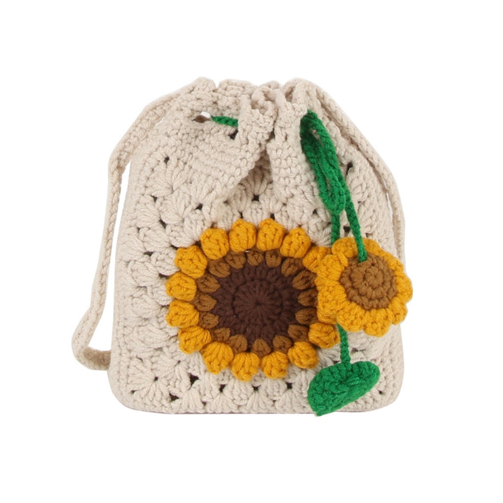 Embroidered Sunflower Crossbody Bag