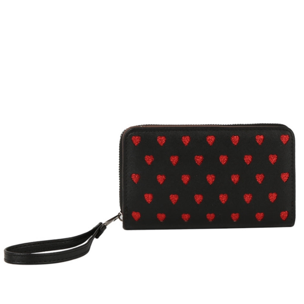 Heart Bi-Fold Wristlet Wallet