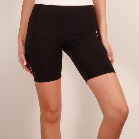 Mid Rise Frayed Hem Shorts Black