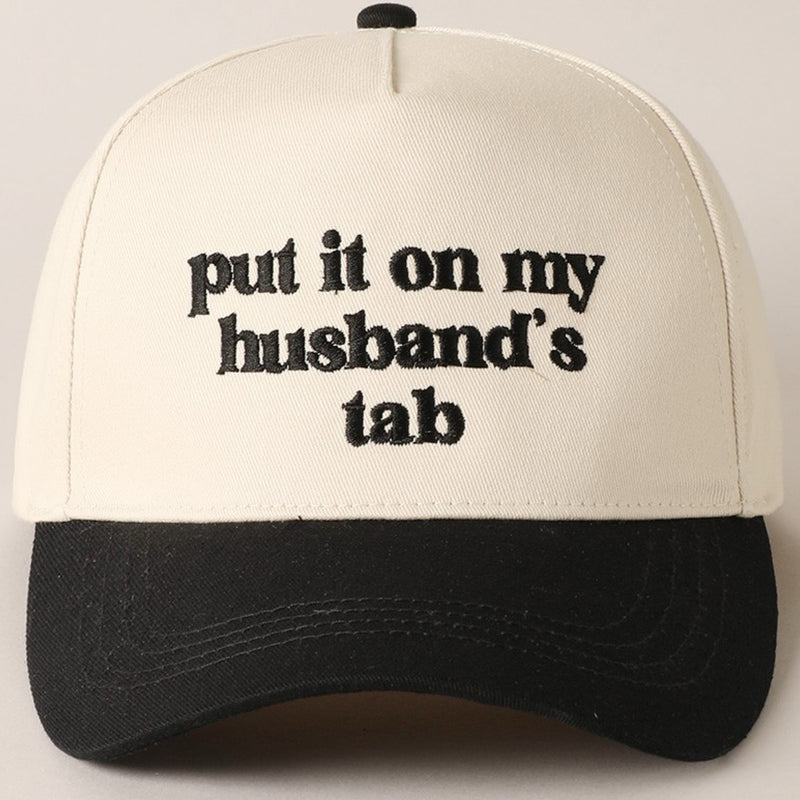 Put It On My Husband Tab Cap Black