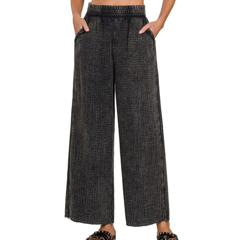 Out For The Day Elastic Waistband Pants Blue