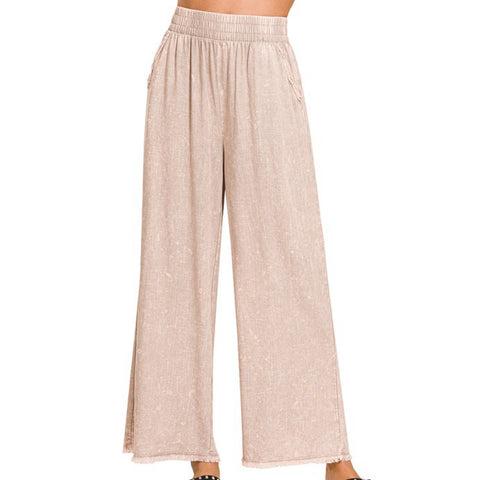 Out For The Day Elastic Waistband Pants Blue