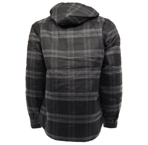 Hillbilly Flannel Explorer Hooded Jacket in Black/Grey