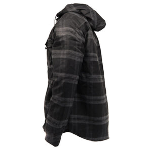 Hillbilly Flannel Explorer Hooded Jacket in Black/Grey