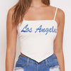 Home Run Los Angeles Scarf Top White