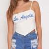 Home Run Los Angeles Scarf Top White