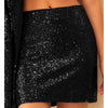 Sparkle The Night Away Mini Skirt Black